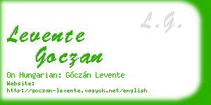 levente goczan business card